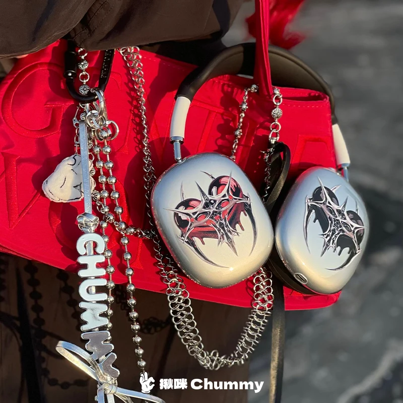 AirPods Max 1 2 funda protectora para auriculares funda decorativa para auriculares fundas blandas Silver Love Midnight para accesorios para auriculares - imagen 3