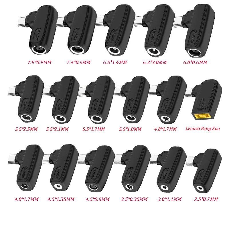 Convertidor de codo de entrada de CC a tipo c, reconocimiento automático, adaptador de 5v/9v/20v, salida PD, 100w, carga rápida PD, alta potencia, 1 unidad - imagen 2