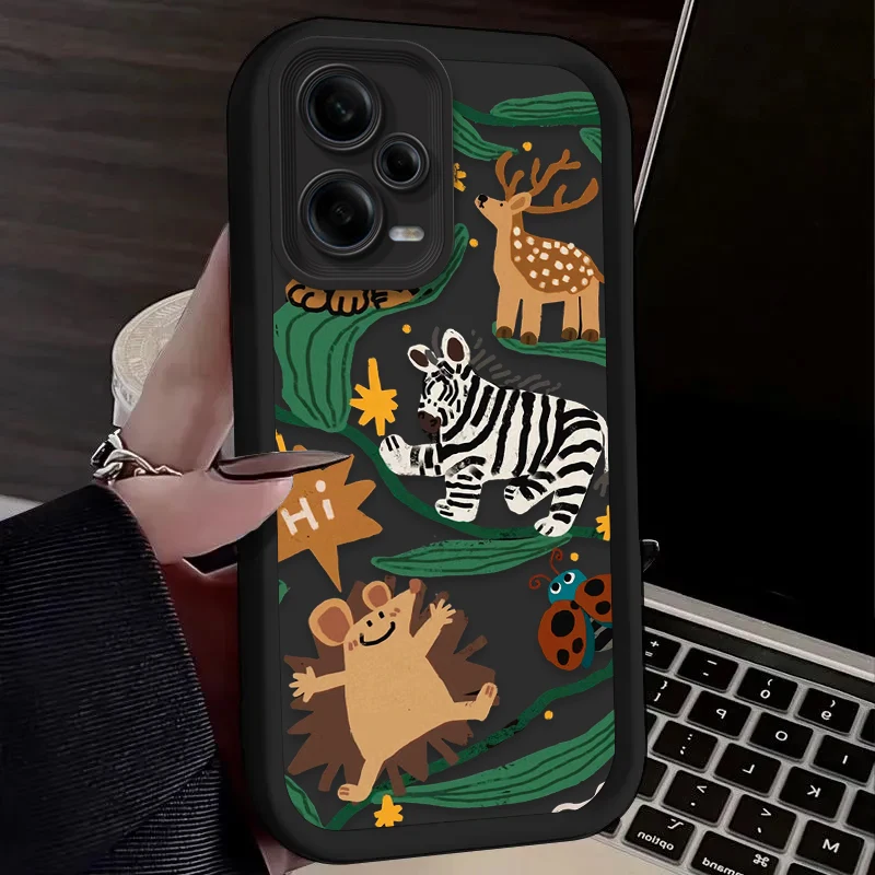 Funda mate con etiqueta de perro de cebra para Xiaomi Redmi Note 13, 12, 11 Pro Plus, 4G, 5G, 12S, 11S, 10S, 10, 9, 9S, 8, 12C, 13C, A3 - imagen 5