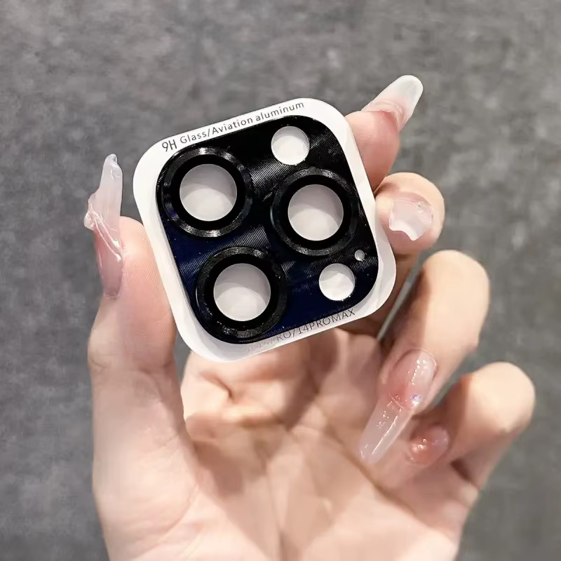 Anillo de Metal para cámara de lente para IPhone 16 17 Pro Max, Protector de pantalla de cámara trasera, cubierta de vidrio templado para IPhone 13 12, tapa de cámara - imagen 3