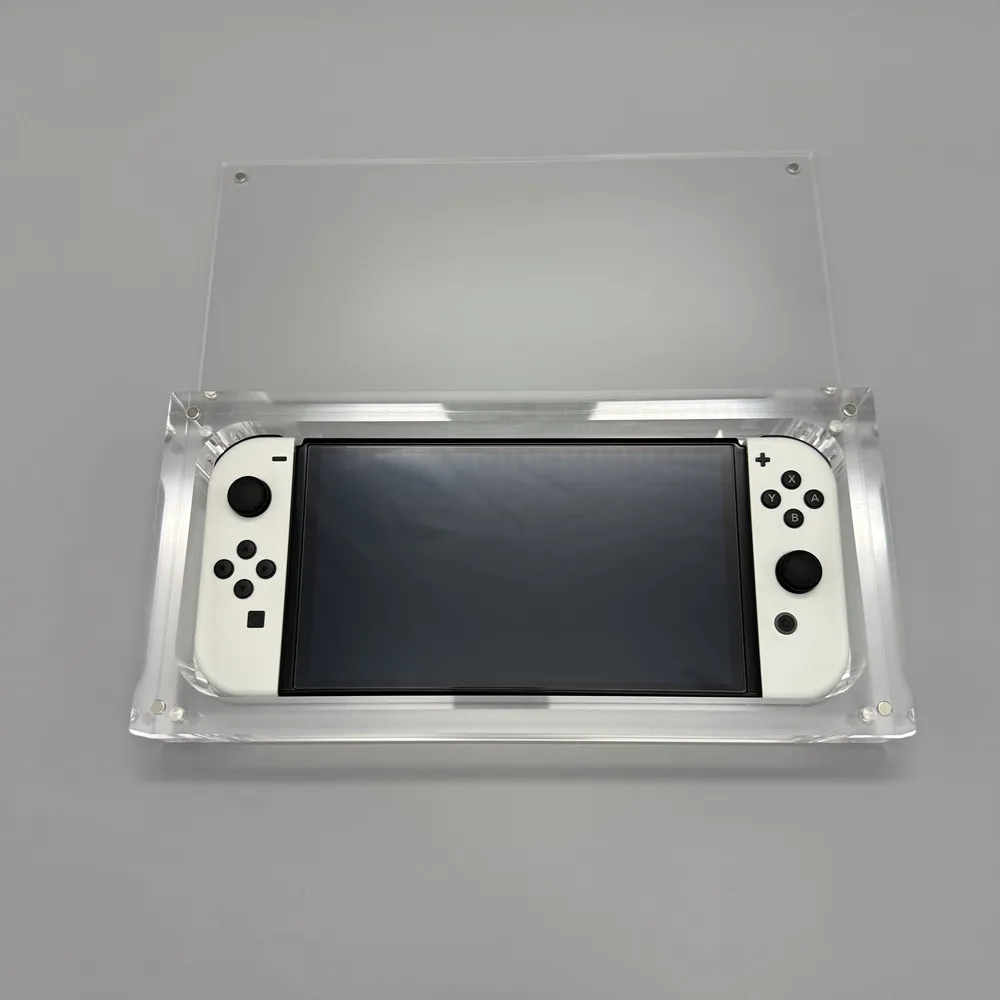 Caja de almacenamiento de consola con cubierta magnética acrílica de alta transparencia para Nintendo Switch OLED - imagen 2