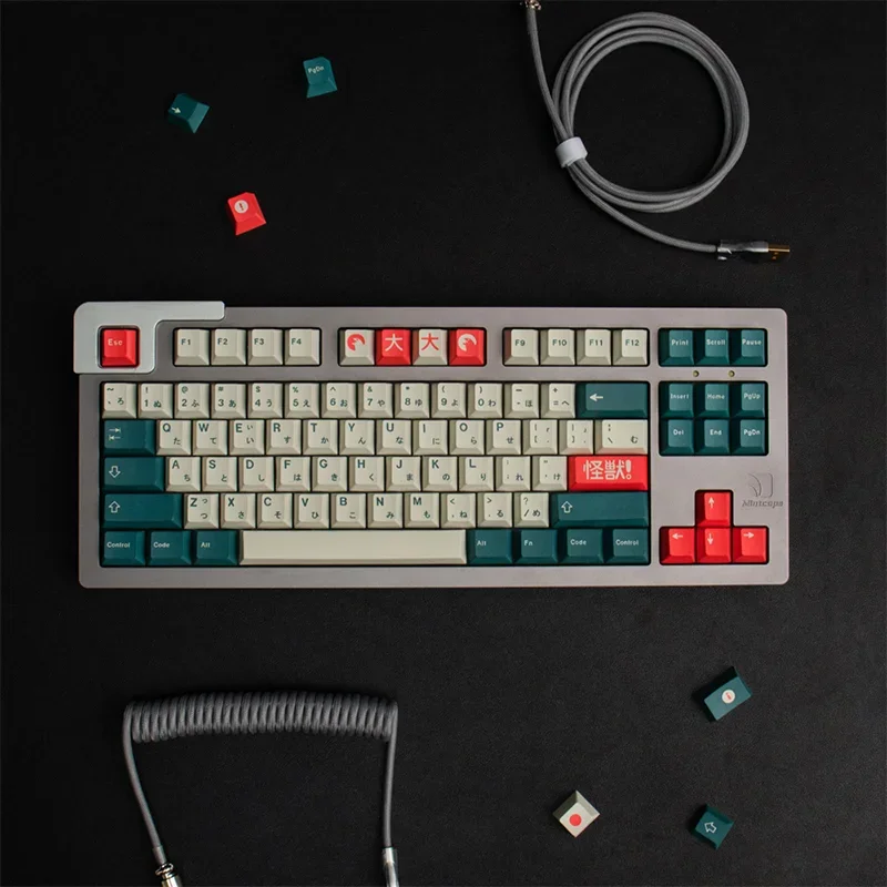 GMK Kaiju teclas clon PBT tinte sublimación cereza altura Teclado mecánico japonés AULA F75 Ajazz Ak820 Pro Mad 60he Gamer - imagen 2
