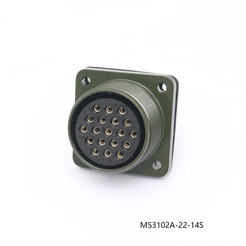 Conector de Servomotor de Aviación MS5015 MS3106A MS3102A MS3108A MS3100A MS3101A 22-14S 22-14P, 19 Pines, MS3507-12A 22-14 - imagen 4