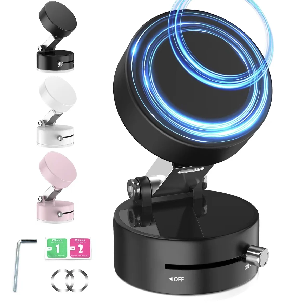 Soporte de teléfono de coche con succión magnética al vacío reutilizable para Apple iPhone 12 13 14 15 16 17 Pro Max Galaxy S25 S24 S23 Pixel Huawei - imagen 2