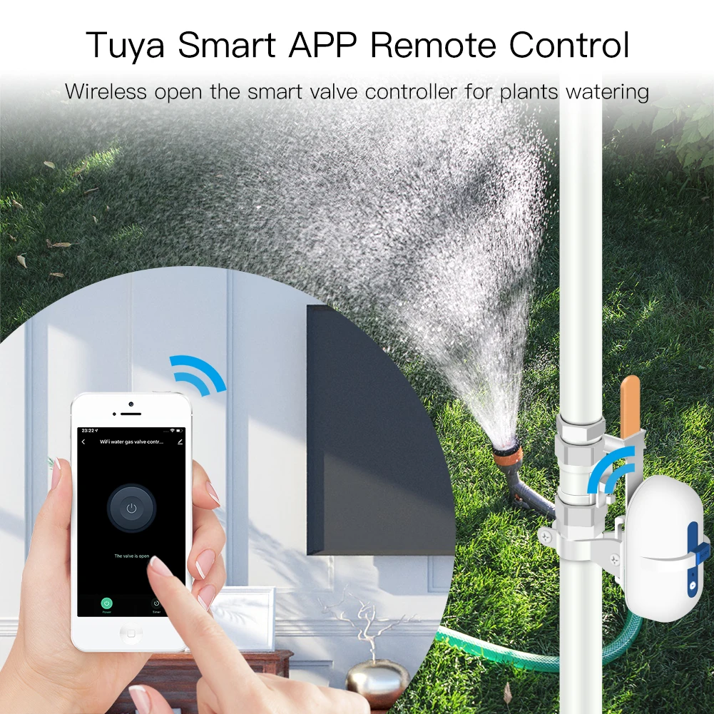 Válvula de cierre automático para tubería de Gas y agua, controlador inteligente con WiFi/ZigBee, Control remoto por aplicación Smart Life, Tuya, Alexa y Google Home - imagen 4