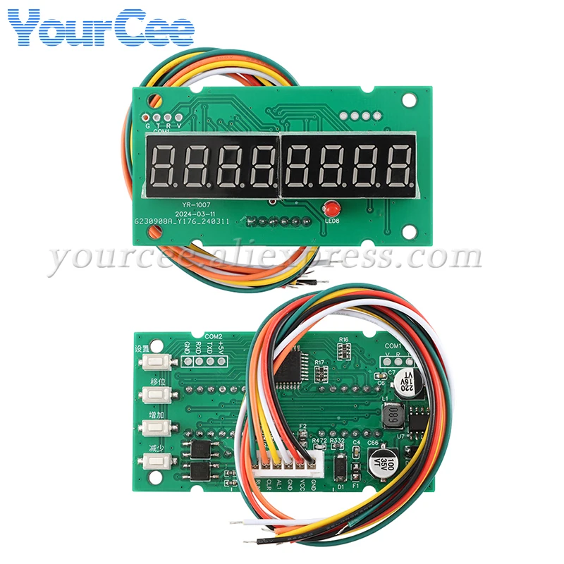 Módulo de alarma de tiempo acumulativo inteligente YR-1007 disparador de sincronización acumulativa pantalla LED de 8 dígitos configuración de alarma de tiempo - imagen 3