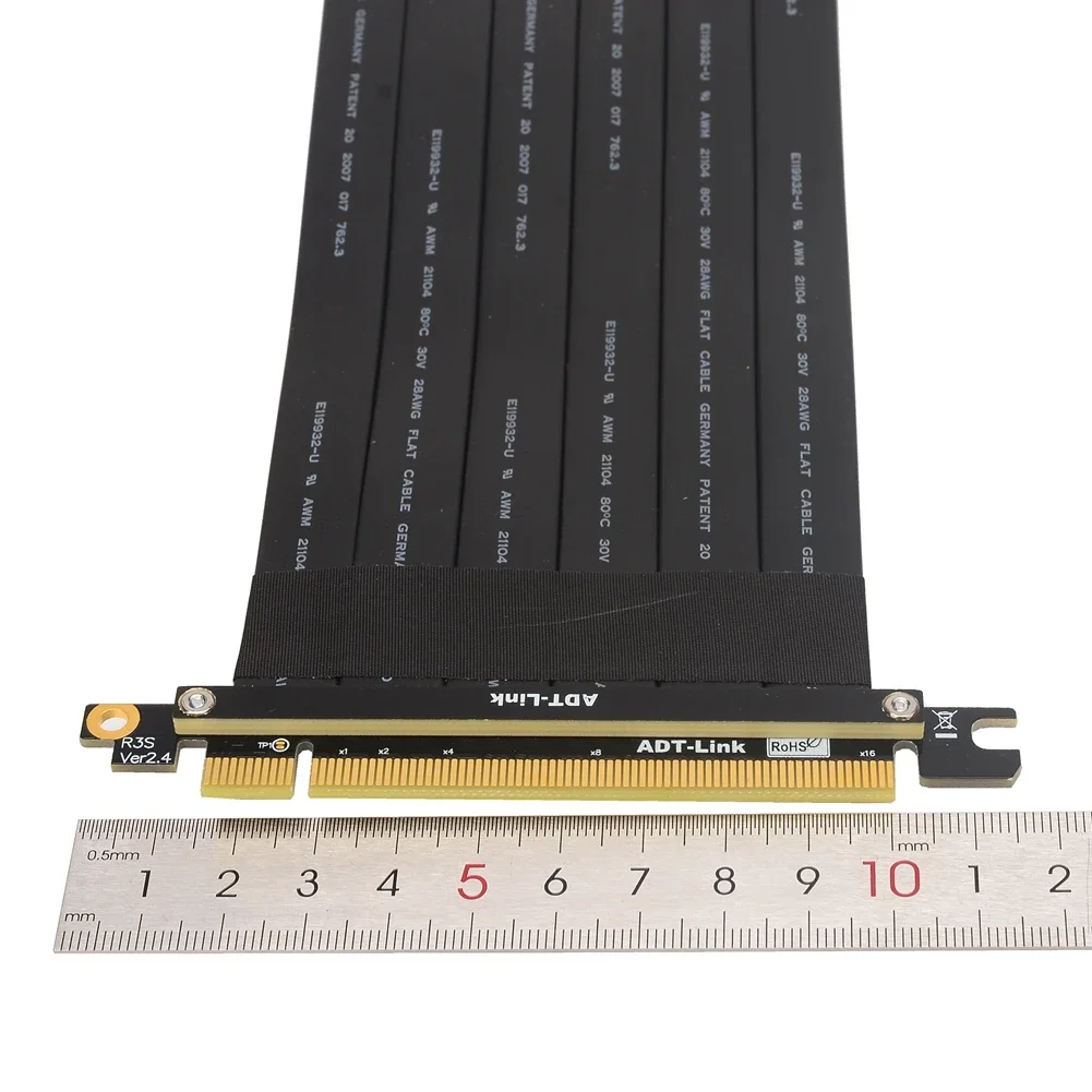 Cable de extensión elevador ADT PCI-E x16 3,0 para tarjeta gráfica PCI Express 16x línea de cinta extensora Gen3 GTX R33SL/R33SF/R33SR 5 ~ 50cm - imagen 5
