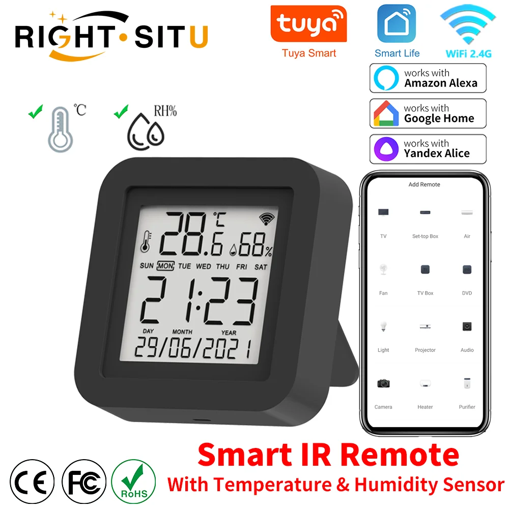 Mando Inteligente Tuya con Sensor Temperatura y Humedad