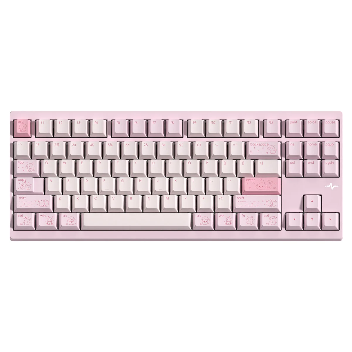 Púrpura Rosa estrella perro Keycap cereza Pbt sublimación púrpura Keycap 133 teclas 7U/2.25U/2.75U barra espacial Alice diseño Keycap - imagen 5