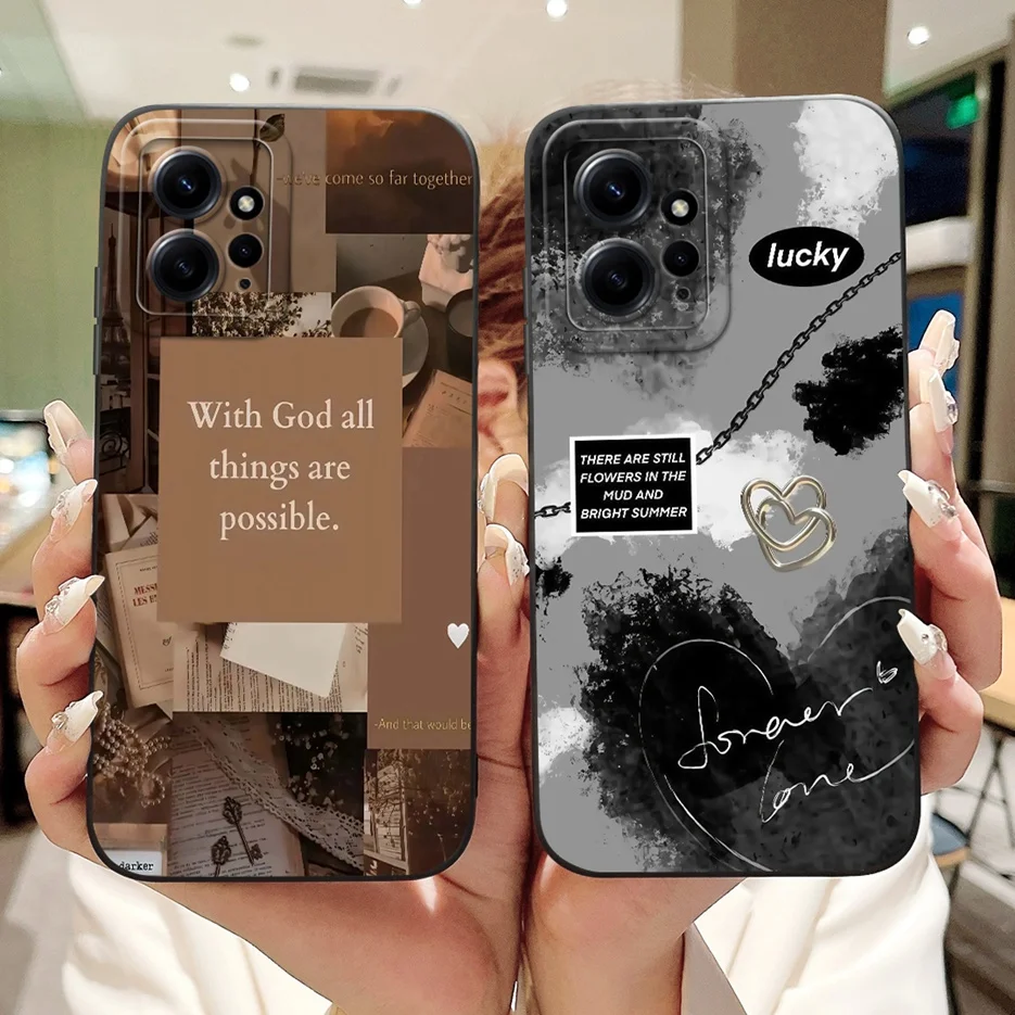 Para Xiaomi Redmi Note 12 4G funda bonita de dibujos animados suave TPU mate funda de teléfono para Xiaomi Redmi Note 12 Pro Plus Note12 5G Fundas - imagen 3