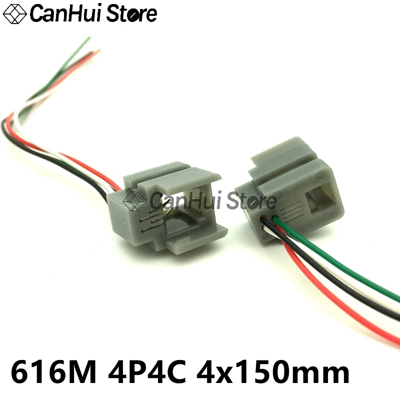 5 uds 616E 623K 616M 641D 648K 4P4C 6P4C 6P6C 8P8C RJ11 \ RJ12 \ RJ45 toma de teléfono hembra para teléfono de Internet con Cable 15cm - imagen 3