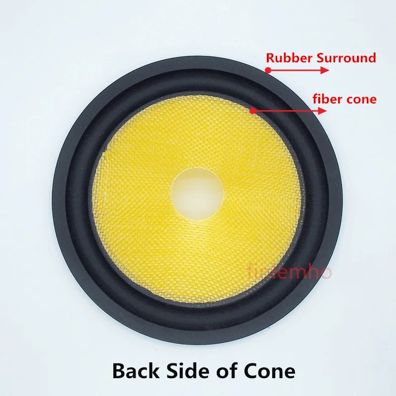 Cono de fibra de altavoz Woofer, Kit de reparación envolvente de goma de 6,5/8 pulgadas, Color amarillo para estudio de cine en casa, sistema de grabación DIY, 1 ud. - imagen 2