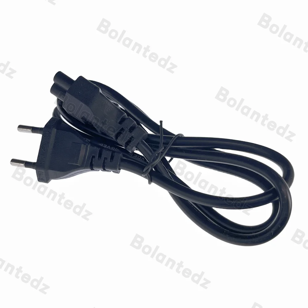Bolantedz UE Euro EE. UU. Cable de alimentación europeo americano IEC C5 Cloverleaf Cable de alimentación 1,2 m 4 pies para adaptadores de CA portátil - imagen 2