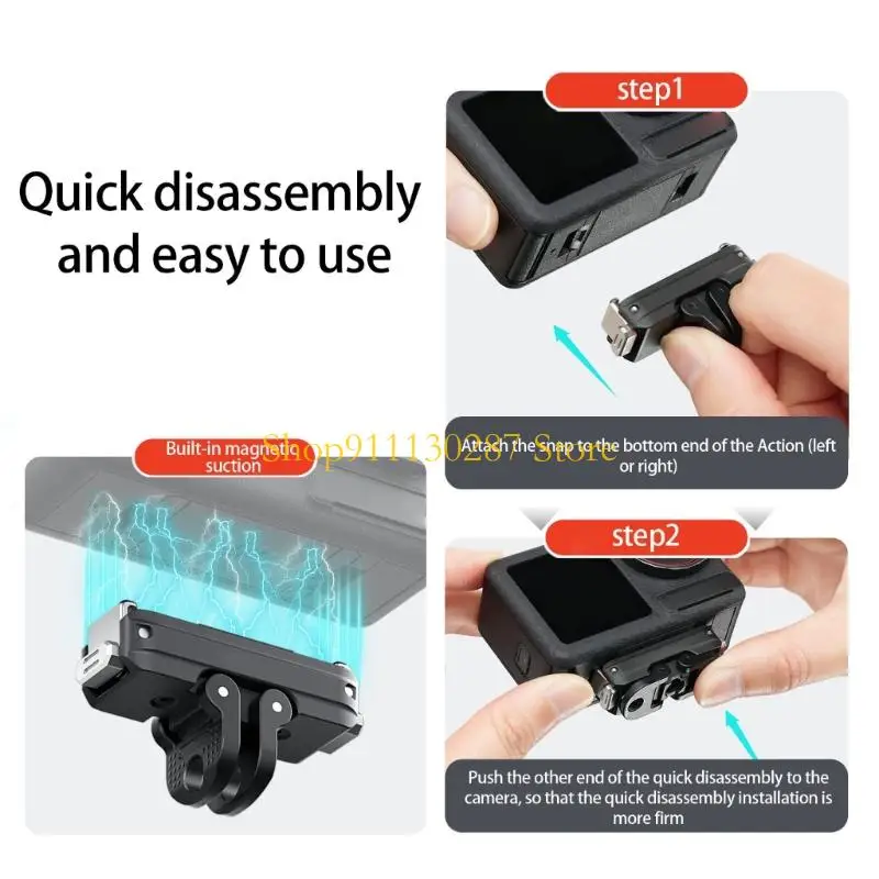 Base cámara magnética liberación rápida J1HC, aluminio ligero para acción 5P/4/3 - imagen 2