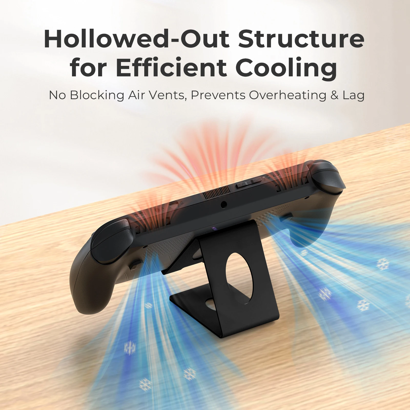 Soporte de consola, soporte de consola de juegos de Metal, estante de juegos ajustable, accesorios de consola de juegos plegables para ROG Xbox Ally/X - imagen 5