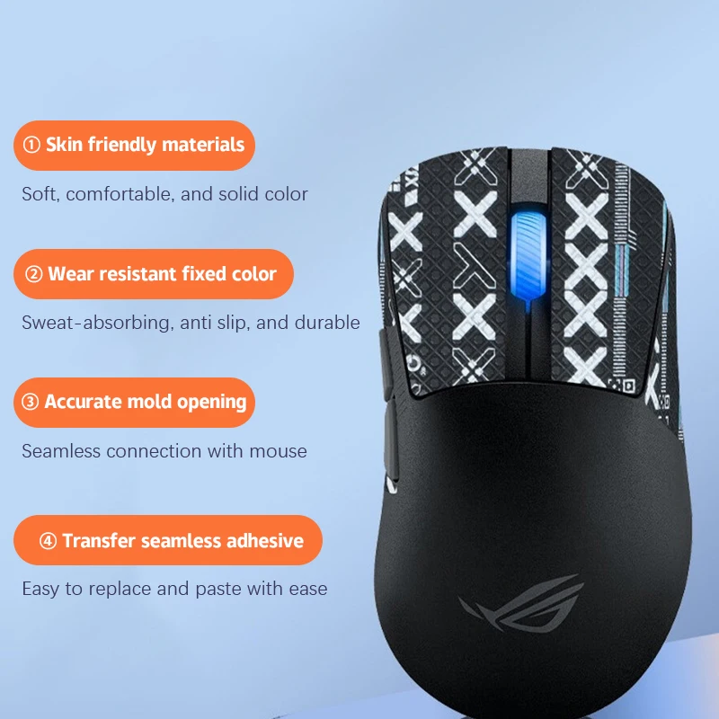 Cinta adhesiva antideslizante para ratón ROG Keris 2/2 Ace, accesorio para Gaming, inalámbrico