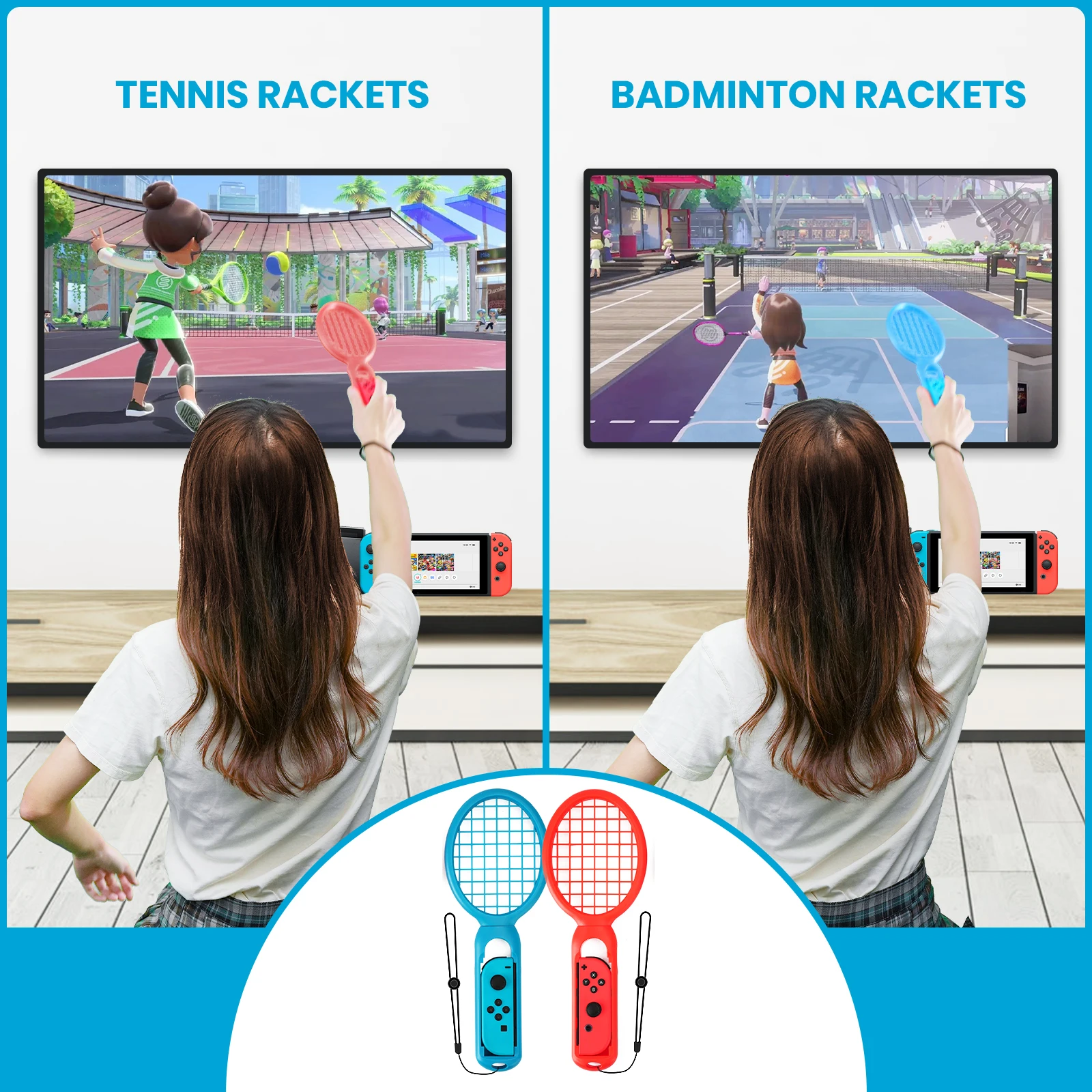 Paquete de accesorios deportivos para Nintendo Switch, Kit de accesorios deportivos para la familia, Compatible con Switch/Switch OLED - imagen 3