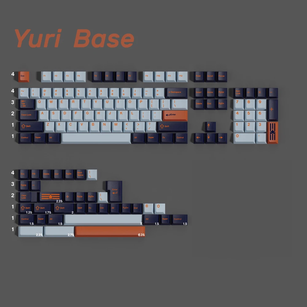 Teclas PBT GMK YRUI, teclas de perfil de cereza, sublimación de tinte, teclas clonadas GMK para teclado MX GH60 61 68 75 87 96 980 104 - imagen 3