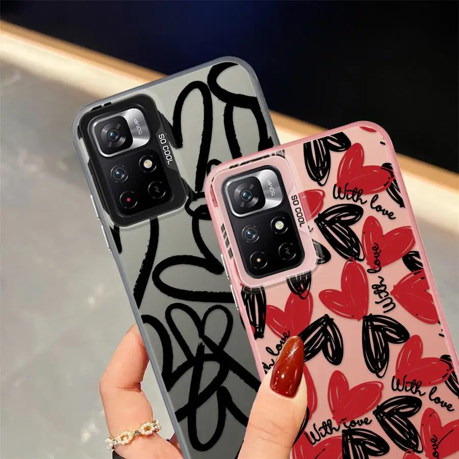 Funda trasera para teléfono Xiaomi Mi 11 Lite 12T Pro 13T Creative Love Heart - imagen 2