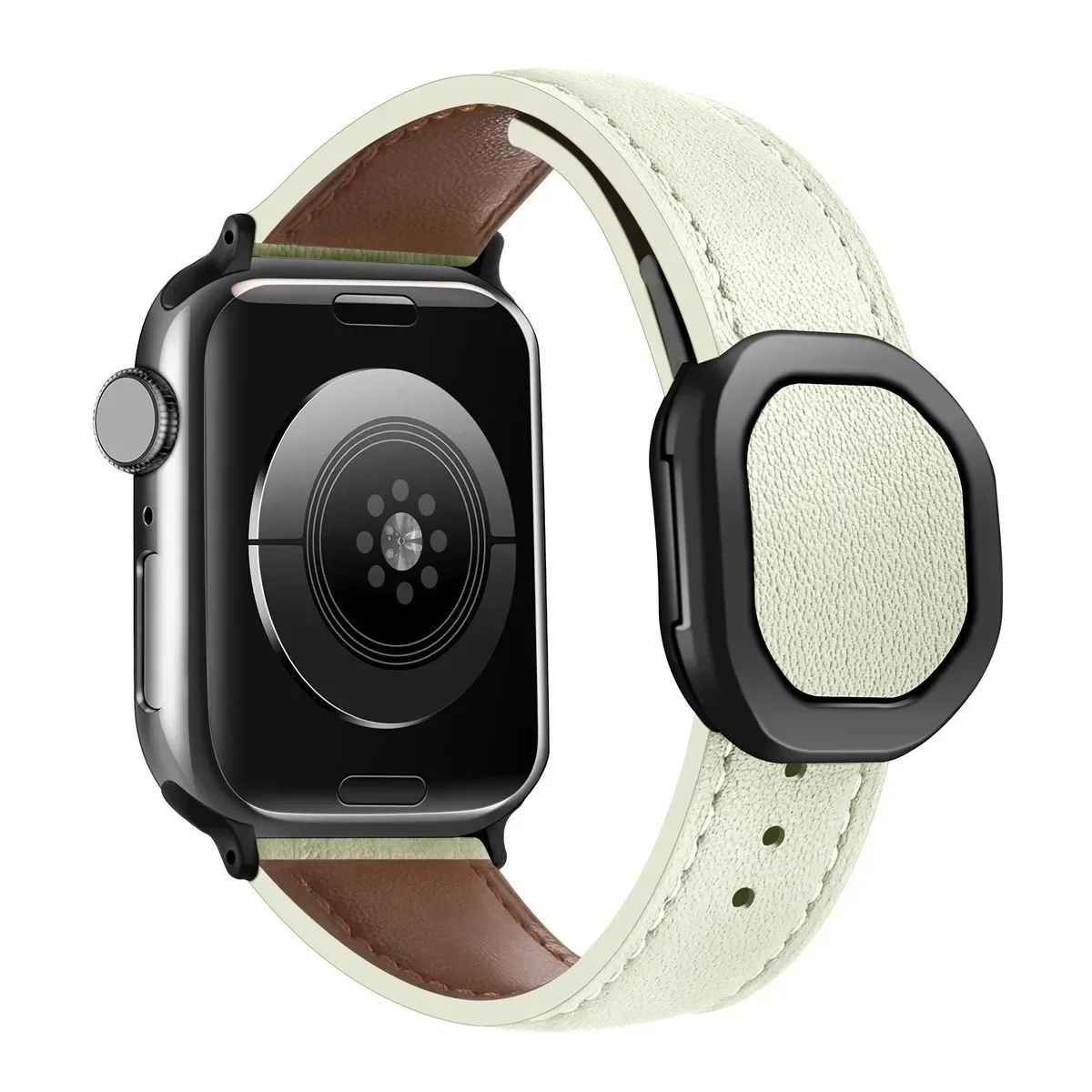 Correa de reloj para Apple Watch 42/44/45/46/49mm 40/41mm correa de reloj de moda de cuero PU para reloj serie Ultra2 11/10/9/8/7/6 - imagen 3