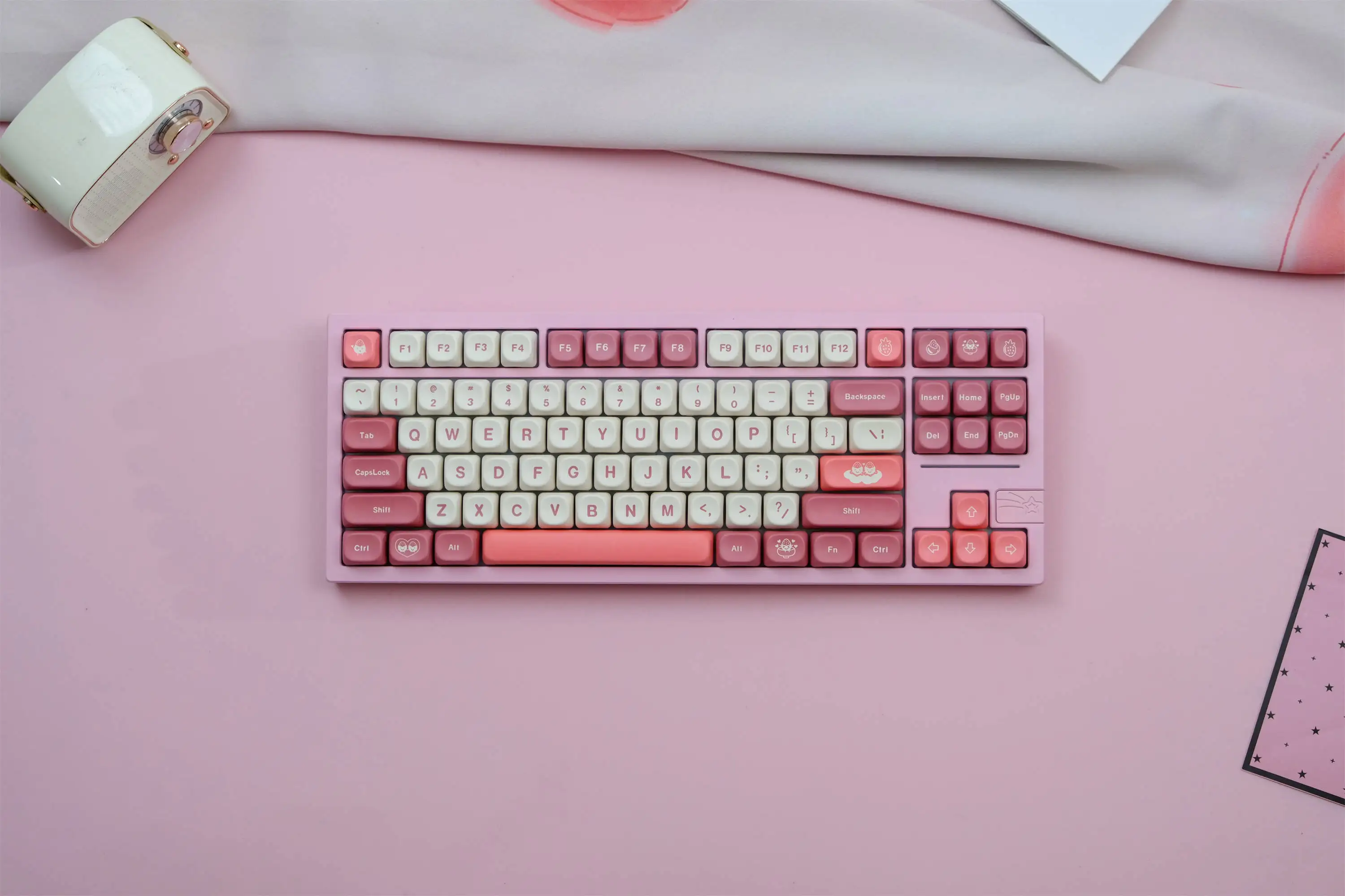 GMK-Tapa de tecla Daifuku, teclas PBT, perfil MOA, DYE-SUB personalizado para teclado mecánico, 126 teclas