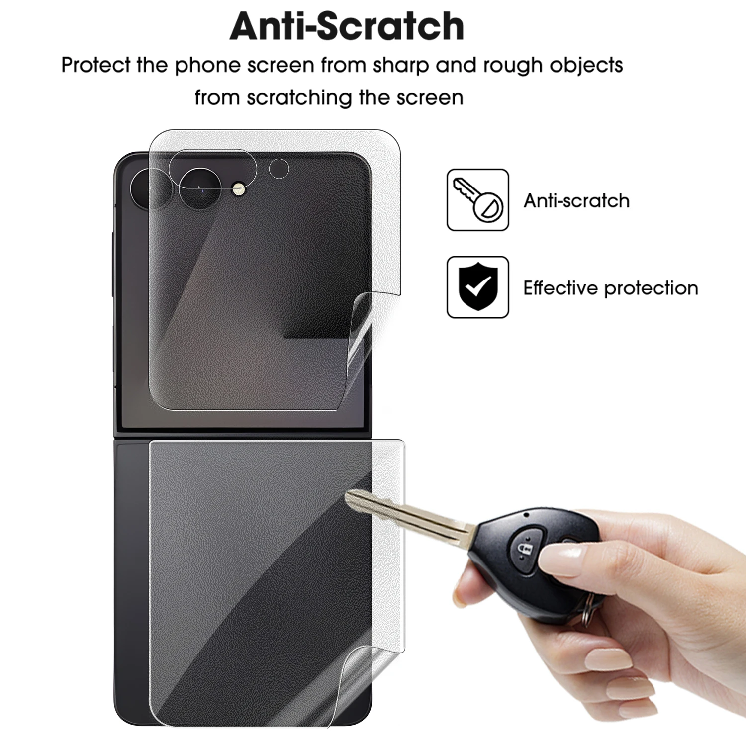 Películas de hidrogel mate esmerilado para Samsung Galaxy Z Flip 7 ZFlip7 5G, cubierta completa frontal y trasera, protectores de pantalla de TPU suaves, 1-9 Uds. - imagen 3