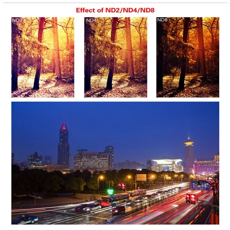 Filtros cuadrados Filtro cuadrado graduado y a todo color ND2/4/8 Densidad neutra Serie Cokin P para lentes de cámara Nikon Canon - imagen 4