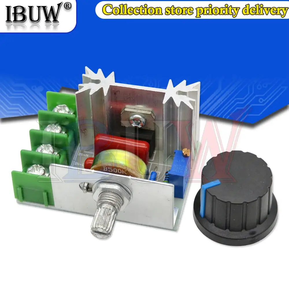 1 Uds AC 220V 2000W regulador de voltaje SCR atenuadores controlador de termostato de velocidad - imagen 4