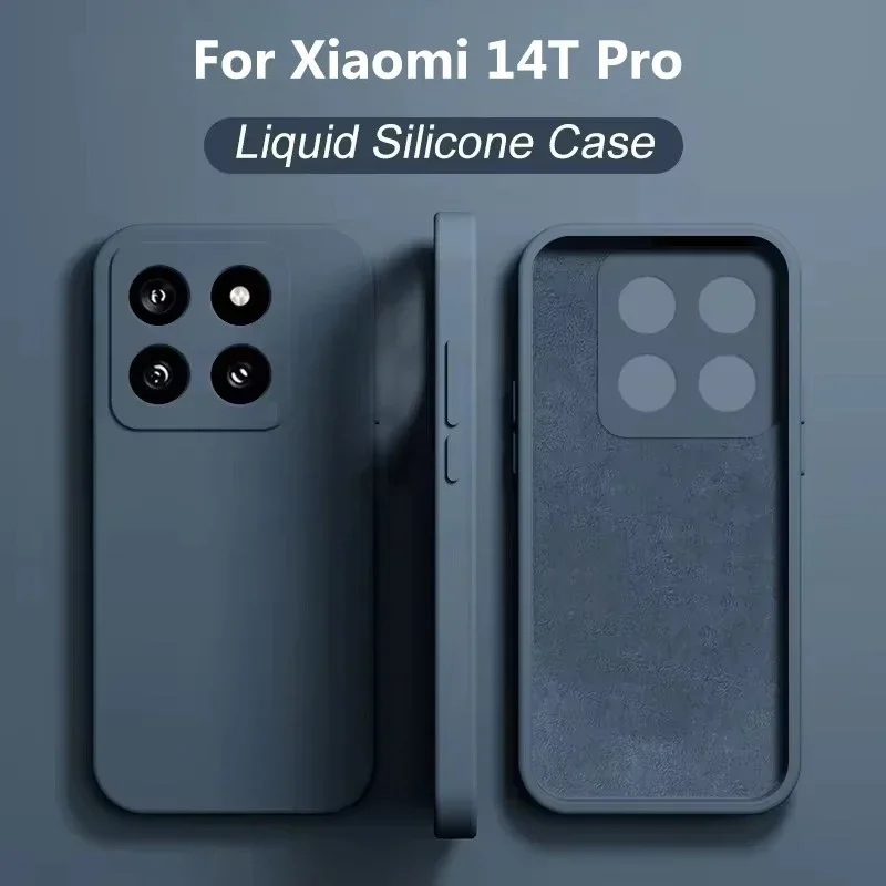 Funda Mi 14T Mi14T Pro, fundas de teléfono suaves de silicona líquida originales para Xiaomi Mi 14T Mi14T Pro Mi 14 T Pro, accesorios Xiaomi