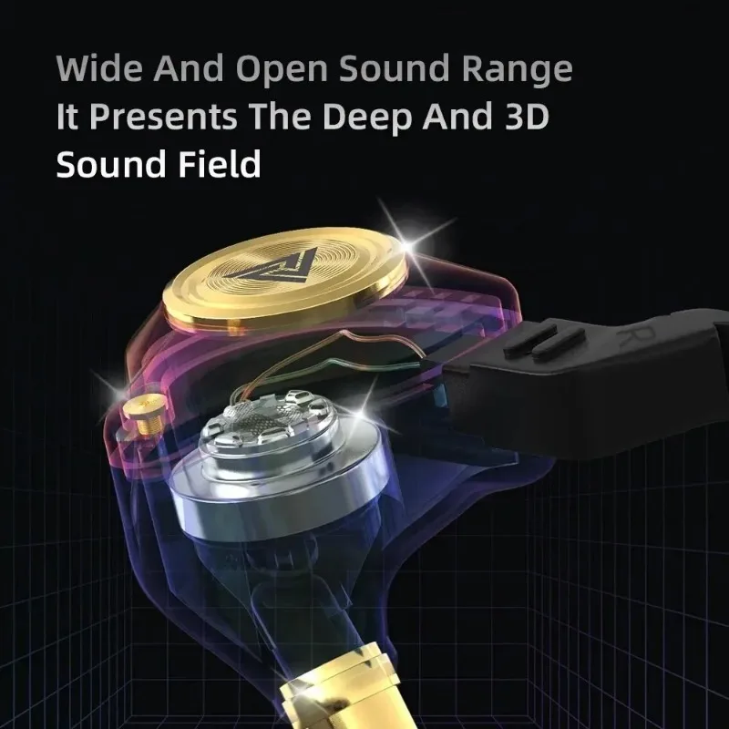 QKZ AK3 FiLe auriculares con cable con micrófono Monitor de música HiFi auriculares bajos auriculares con cancelación de ruido para auriculares deportivos para juegos - imagen 5