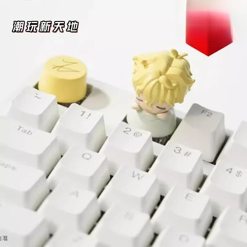 Senyuman-caja ciega de escenario con forma especial, tapa de tecla personalizada de animación de Anime, serie de dibujos animados para bebé, tapa de llave mecánica, juego aleatorio de la suerte - imagen 5