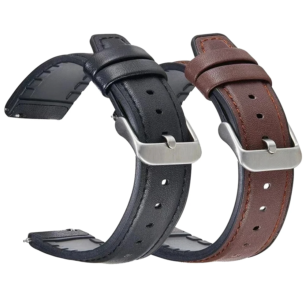 Correa de reloj de 22mm para SUUNTO VERTICAL/OCEAN/RACE S/SUUNTO 5/9 PEAK PRO, pulseras de silicona de cuero Vintage, correa de reloj inteligente - imagen 5