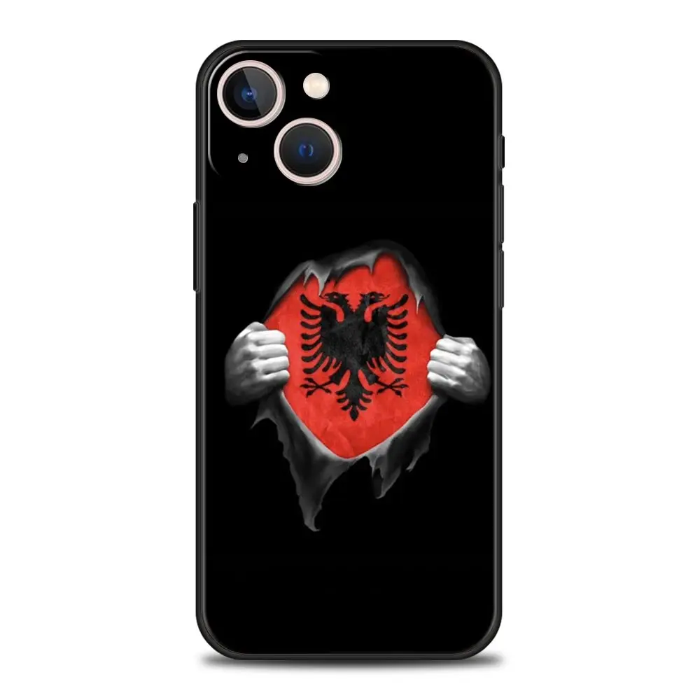 Funda de teléfono con bandera de Albania y Albania para iPhone 16 13 15 14 12 11 Pro MAX XR X SE XS 7 8 Plus, funda suave de TPU - imagen 5