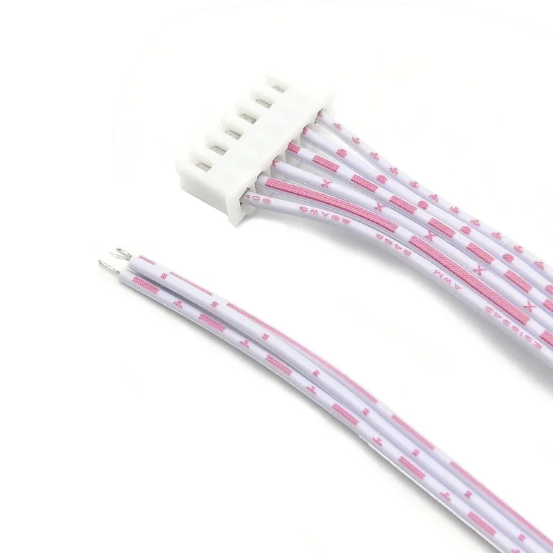 Cable de Terminal de enchufe hembra, Conector de Cable JST de cabeza única/doble, línea roja y blanca, 10 piezas, XH2.54 XH, 2,54mm, 2/3/4/5/6/7/8/9/10/12 pines - imagen 5