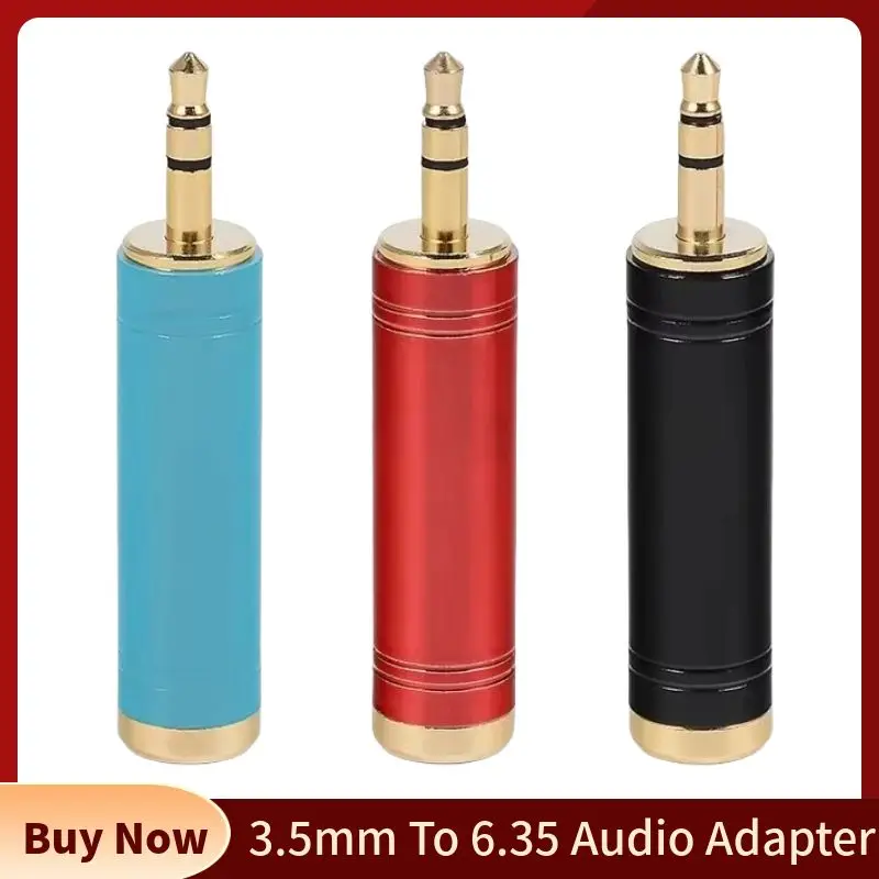 Adaptador de Audio de 3,5mm a 6,35mm, adaptadores de auriculares macho hembra, conectores 6,5 3,5, auriculares, micrófono, altavoz, convertidor de guitarra - imagen 2