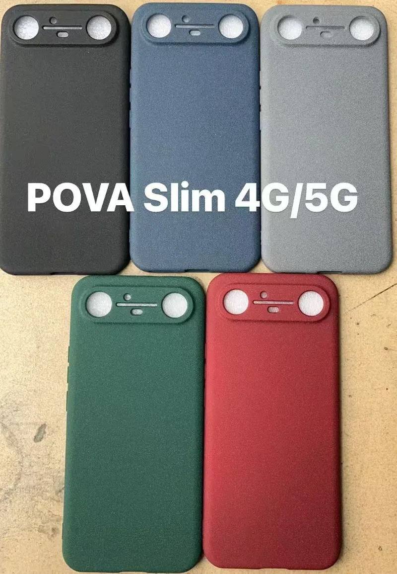 Para Tecno Pova Slim Ultra-Delgado mate arenisca suave funda para Tecno Spark Slim Protector de cámara silicona Tpu parachoques a prueba de golpes
