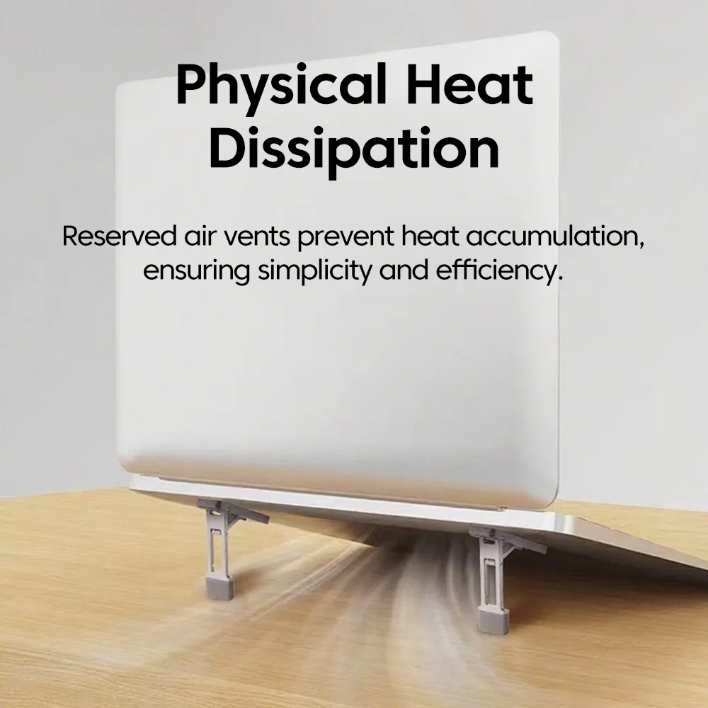 Soporte plegable portátil de tres velocidades, Mini soporte de escritorio para ordenador portátil, soporte Invisible de escritorio adecuado para ordenador de todos los tamaños - imagen 3