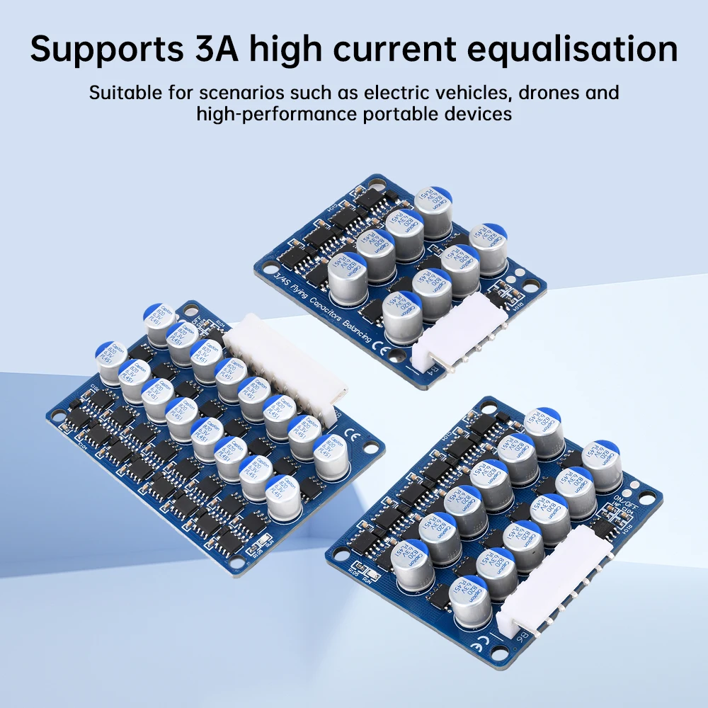 Placa equilibradora de ecualizador activo, condensador de energía de batería de litio Lifepo4 LTO, 3A, 4S, 6S, 8S, BMS