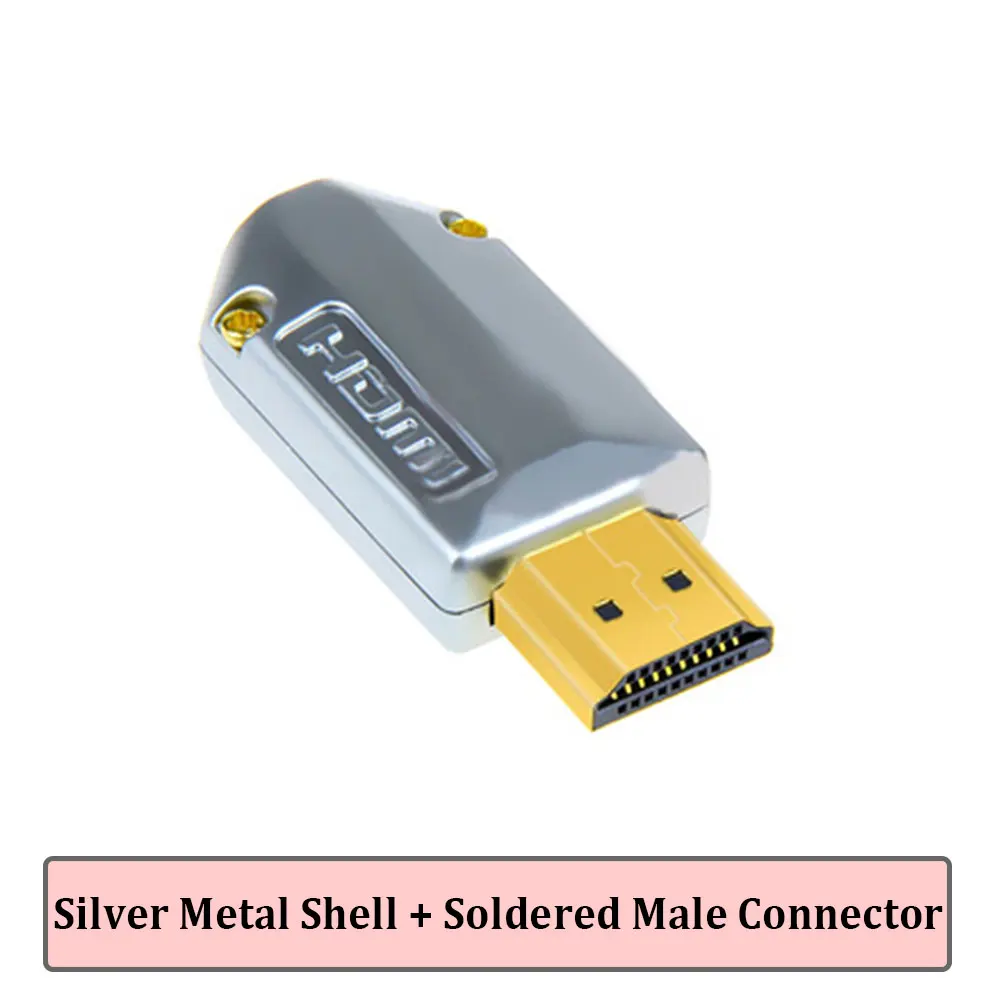 Conector HDMI de soldadura con carcasa, conector de Cable HD de soldadura de Metal DIY, junta de Cable de datos HD de alta velocidad para computadora, TV, cobre puro - imagen 5