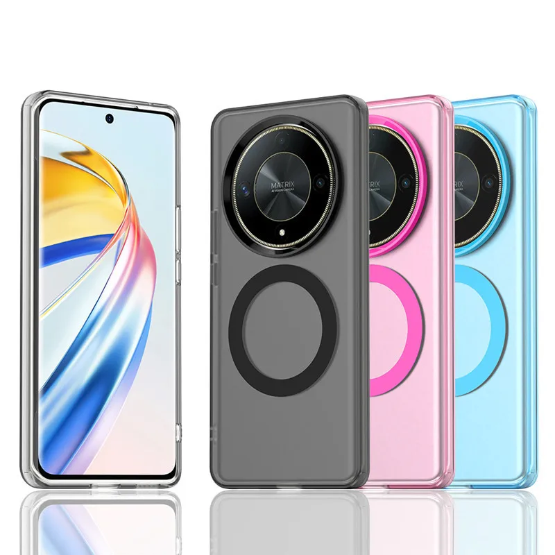 Para Honor Magic6 Lite funda para Honor Magic 6 Lite 5G cubierta translúcida Color caramelo mate magnético a prueba de golpes parachoques protector - imagen 3