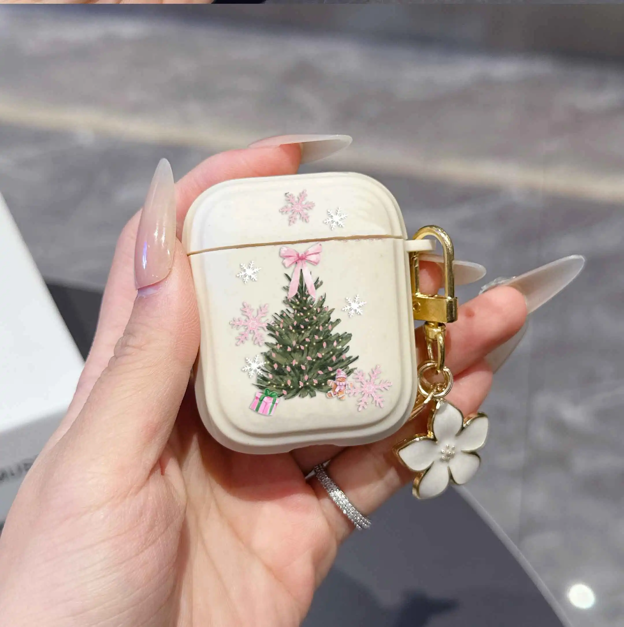 Regalos de Navidad, actividades de Halloween. Para Airpod Pro2 2 3 4 Funda para auriculares para Air Pods 4a generación Moda Lindo Simple Earpods Cas - imagen 4