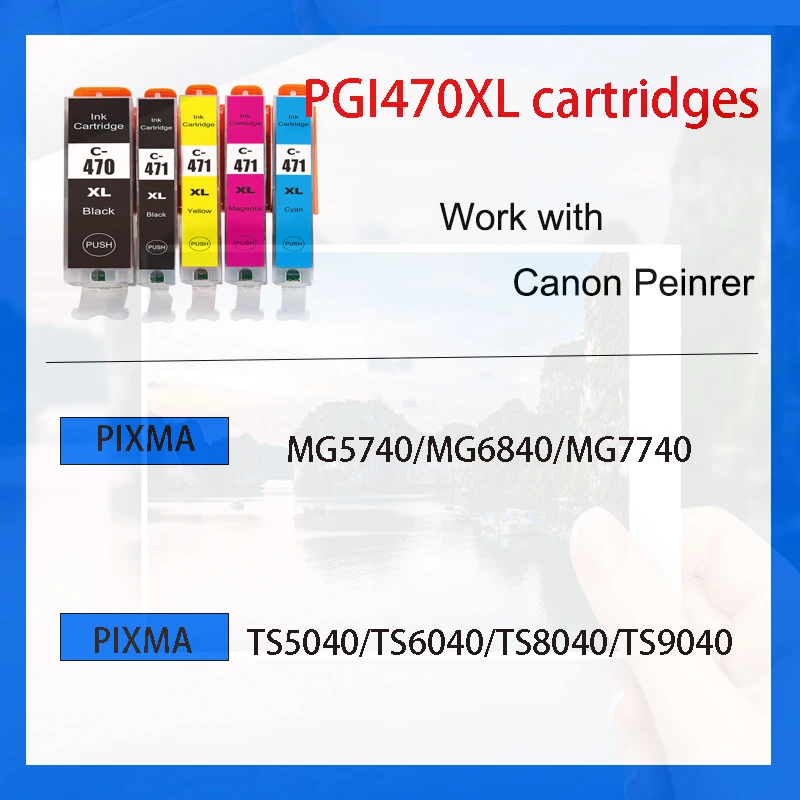 Cartucho de tinta PGI470 CLI471 para impresora Canon pixma ts5040 MG5740 MG6840 TS6040, PGI-470, CLI-471 - imagen 3