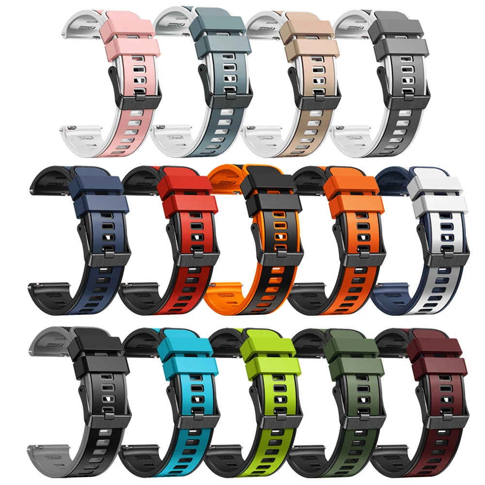 Correa de silicona para reloj Xiaomi Huami Amazfit GTR, pulsera deportiva de 22mm, 47mm, GTR 4, 3, 2, 2e, GTR3 Pro, Stratos 3 - imagen 2