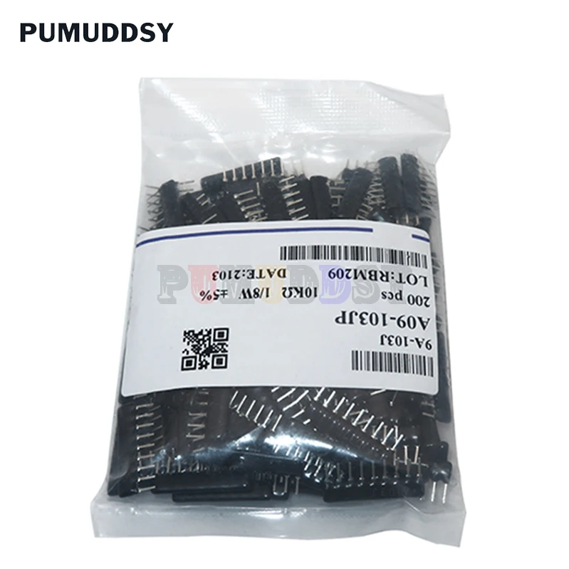 Resistencia de red de 5 pines y 9 pines, piezas, matriz DIP 100, 220, 330, 470, 510, 1K, 680 K, 1,2 K, 1,5 K, 2,2 K, 3,3 K, 4,7 K, 100K, Ohm - imagen 3