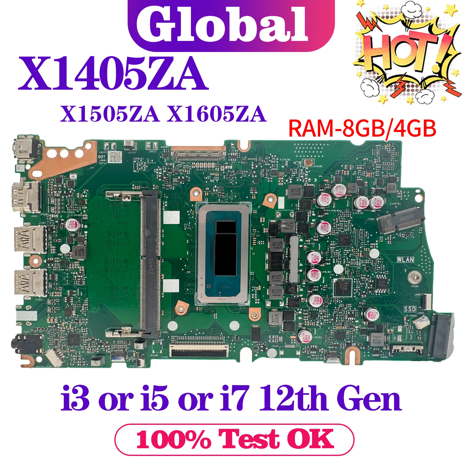 Placa base X1403ZA para ASUS X1503ZA X1603ZA X1402ZA X1502ZA X1602ZA X1405ZA X1505ZA X1605ZA X1703ZA X1702ZA placa base para ordenador portátil - imagen 3