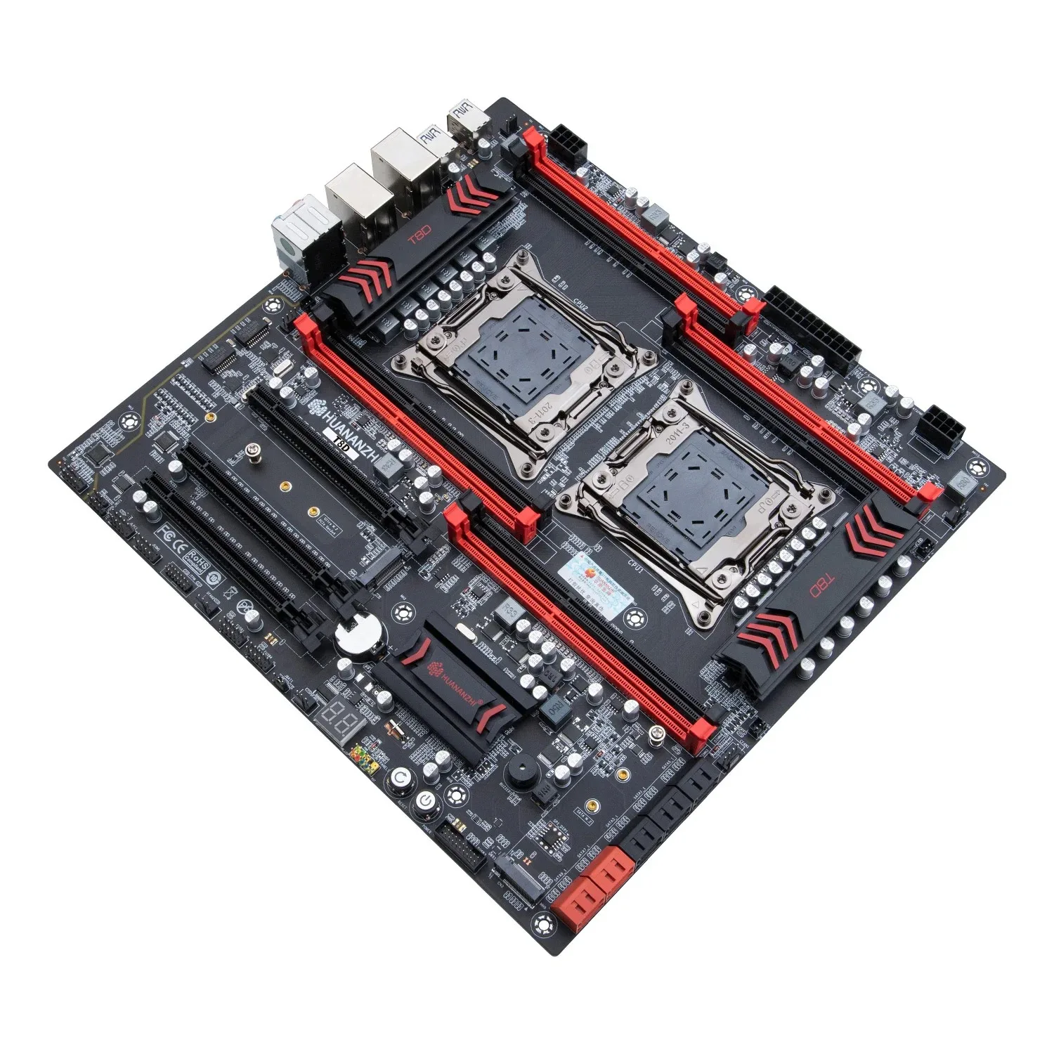 HUANANZHI X99 Juego de placa base de CPU dual procesador LGA 2011-3 E5 V3/V4 CPU * 2 8*32G = 256GB DDR3 1866Mhz compatible con M.2 NVME NGFF T8D - imagen 4