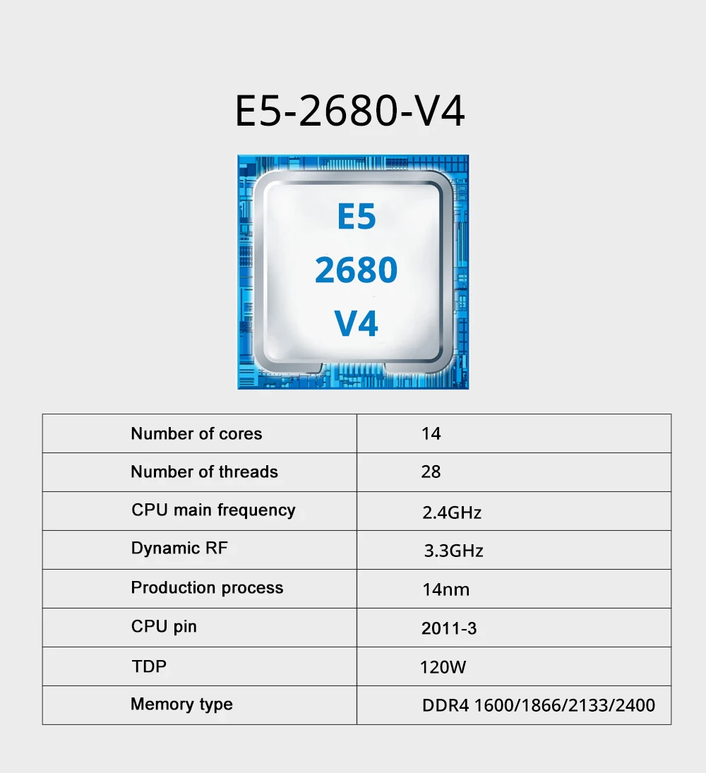 MOUGOL nuevo juego de placa base X99 con Intel Xeon E5 2680 V4 y DDR4 16G (8G * 2) 2133MHz RAM de doble canal M.2 NVME para Host de escritorio - imagen 3