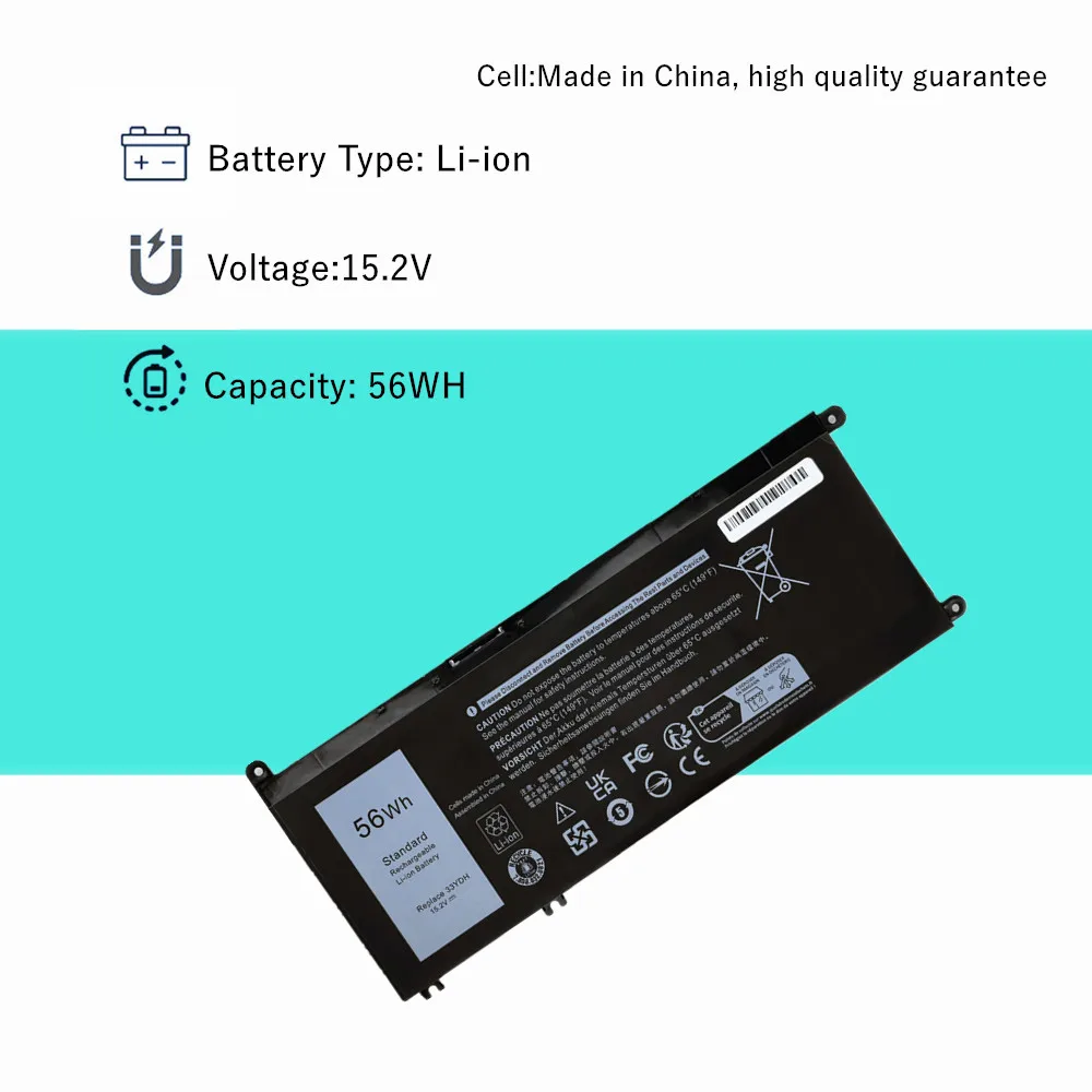 33YDH batería del ordenador portátil para Dell Inspiron 15 7577 7588 17 7000 7773 7778 7779 7786 G3 15 3579 (G3579) G7 15 7588(G7588) - imagen 3