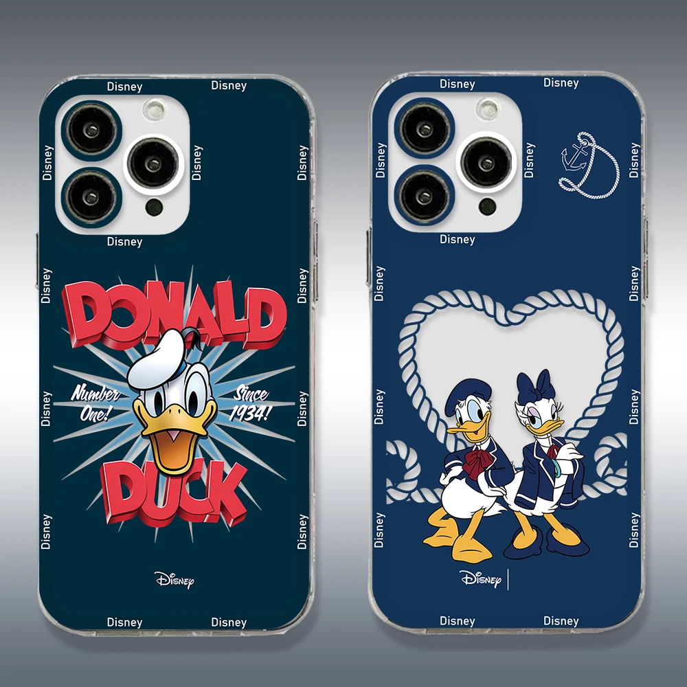 Bonita funda de teléfono Pato Donald para Xiaomi Redmi Note 13 12 12C 11 10 10C 13C 10s 9 9s 9A 9T 9C 8 7 Pro Max 4G 5G cubierta transparente - imagen 4