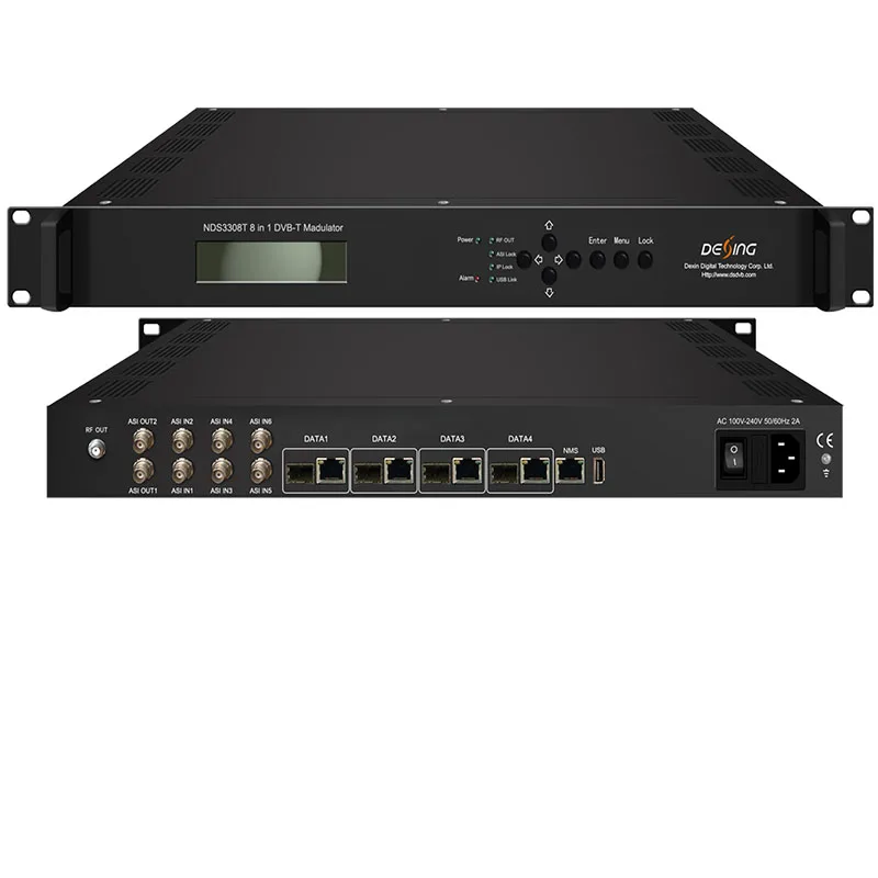 8 16 portador Ip a Rf Asi a Rf Ip Qam Cable equipo frontal Ip a Dvb-t Tdt Isdbt Dvb-c Ip a modulador Rf